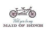 Front View Thumbnail - Ruby & Cornflower Will You Be My Maid of Honor - Bike