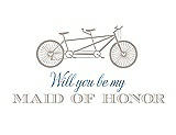 Front View Thumbnail - Sand & Cornflower Will You Be My Maid of Honor - Bike