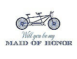 Front View Thumbnail - Sapphire & Cornflower Will You Be My Maid of Honor - Bike