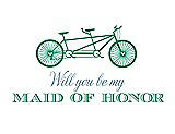 Front View Thumbnail - Shamrock & Cornflower Will You Be My Maid of Honor - Bike
