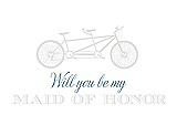 Front View Thumbnail - Starlight & Cornflower Will You Be My Maid of Honor - Bike