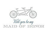 Front View Thumbnail - Sterling & Cornflower Will You Be My Maid of Honor - Bike