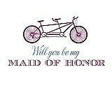 Front View Thumbnail - Sugar Plum & Cornflower Will You Be My Maid of Honor - Bike