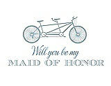 Front View Thumbnail - Surf Spray & Cornflower Will You Be My Maid of Honor - Bike