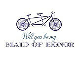 Front View Thumbnail - Tahiti & Cornflower Will You Be My Maid of Honor - Bike