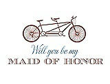Front View Thumbnail - Toffee & Cornflower Will You Be My Maid of Honor - Bike