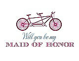 Front View Thumbnail - Tutti Frutti & Cornflower Will You Be My Maid of Honor - Bike