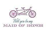 Front View Thumbnail - Tulip & Cornflower Will You Be My Maid of Honor - Bike