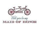 Front View Thumbnail - Valentine & Cornflower Will You Be My Maid of Honor - Bike