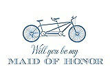 Front View Thumbnail - Windsor Blue & Cornflower Will You Be My Maid of Honor - Bike