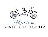 Front View Thumbnail - Wisteria & Cornflower Will You Be My Maid of Honor - Bike