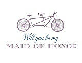 Front View Thumbnail - Wood Violet & Cornflower Will You Be My Maid of Honor - Bike
