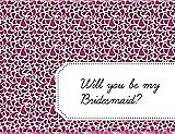 Front View Thumbnail - Cerise & Ebony Will You Be My Bridesmaid Card - Petal