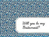 Front View Thumbnail - Cerulean & Ebony Will You Be My Bridesmaid Card - Petal