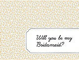 Front View Thumbnail - Corn Silk & Ebony Will You Be My Bridesmaid Card - Petal