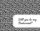Front View Thumbnail - Graphite & Ebony Will You Be My Bridesmaid Card - Petal