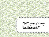 Front View Thumbnail - Honey Dew & Ebony Will You Be My Bridesmaid Card - Petal