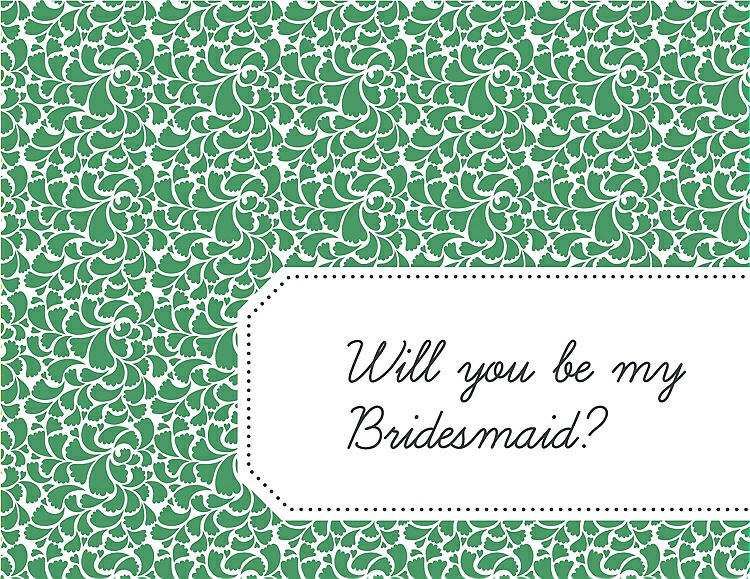 Front View - Juniper & Ebony Will You Be My Bridesmaid Card - Petal