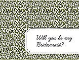 Front View Thumbnail - Olive & Ebony Will You Be My Bridesmaid Card - Petal