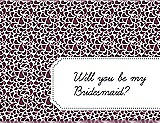 Front View Thumbnail - Plum Raisin & Ebony Will You Be My Bridesmaid Card - Petal