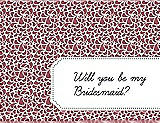 Front View Thumbnail - Spanish Rose & Ebony Will You Be My Bridesmaid Card - Petal