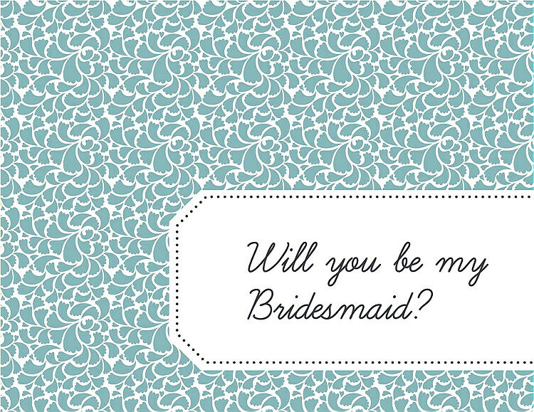Front View - Seaside & Ebony Will You Be My Bridesmaid Card - Petal