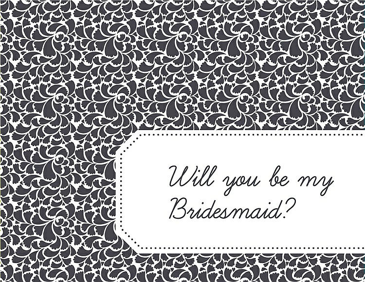 Front View - Stormy & Ebony Will You Be My Bridesmaid Card - Petal