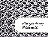 Front View Thumbnail - Violet & Ebony Will You Be My Bridesmaid Card - Petal