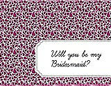 Front View Thumbnail - Watermelon & Ebony Will You Be My Bridesmaid Card - Petal