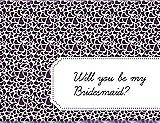 Front View Thumbnail - African Violet & Ebony Will You Be My Bridesmaid Card - Petal