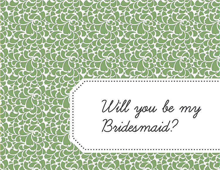 Front View - Apple Slice & Ebony Will You Be My Bridesmaid Card - Petal