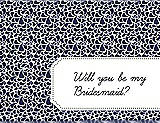 Front View Thumbnail - Blueberry & Ebony Will You Be My Bridesmaid Card - Petal