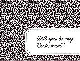 Front View Thumbnail - Bordeaux & Ebony Will You Be My Bridesmaid Card - Petal