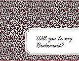 Front View Thumbnail - Burgundy & Ebony Will You Be My Bridesmaid Card - Petal