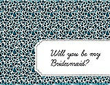Front View Thumbnail - Caspian & Ebony Will You Be My Bridesmaid Card - Petal