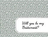 Front View Thumbnail - Celadon & Ebony Will You Be My Bridesmaid Card - Petal