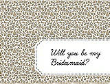 Front View Thumbnail - Champagne & Ebony Will You Be My Bridesmaid Card - Petal