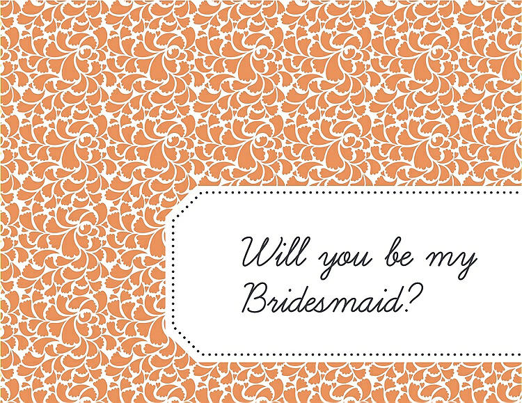Front View - Clementine & Ebony Will You Be My Bridesmaid Card - Petal