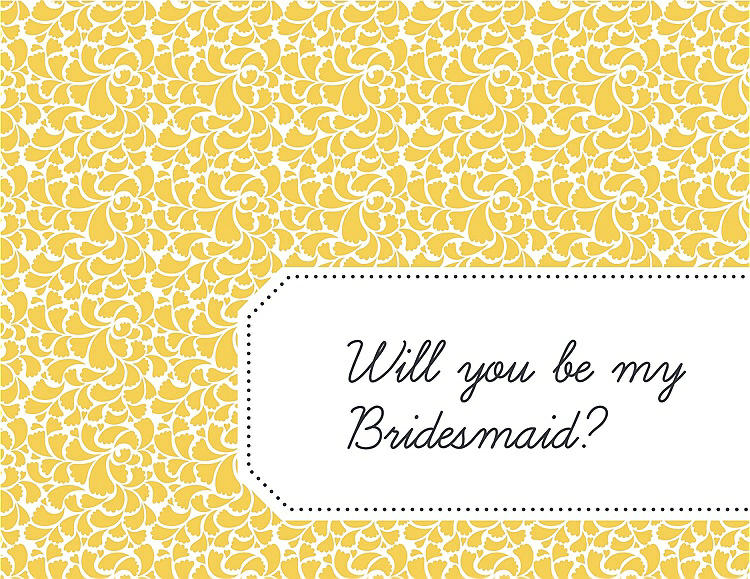 Front View - Daisy & Ebony Will You Be My Bridesmaid Card - Petal