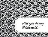 Front View Thumbnail - Ebony & Ebony Will You Be My Bridesmaid Card - Petal