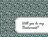 Front View Thumbnail - Emerald & Ebony Will You Be My Bridesmaid Card - Petal