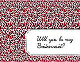 Front View Thumbnail - Flame & Ebony Will You Be My Bridesmaid Card - Petal