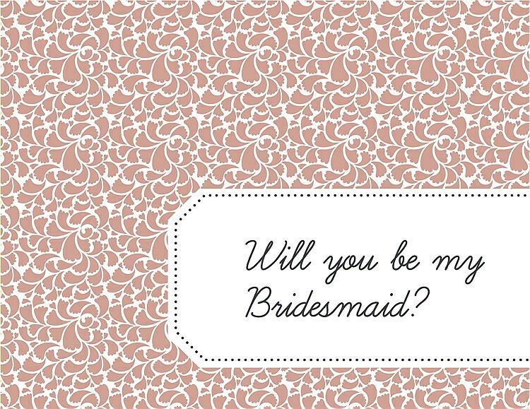 Front View - Fresco & Ebony Will You Be My Bridesmaid Card - Petal