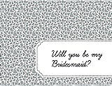 Front View Thumbnail - Frost & Ebony Will You Be My Bridesmaid Card - Petal