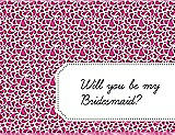 Front View Thumbnail - Fuchsia & Ebony Will You Be My Bridesmaid Card - Petal