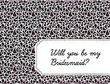 Front View Thumbnail - Italian Plum & Ebony Will You Be My Bridesmaid Card - Petal