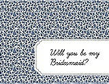 Front View Thumbnail - Larkspur Blue & Ebony Will You Be My Bridesmaid Card - Petal