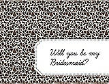Front View Thumbnail - Latte & Ebony Will You Be My Bridesmaid Card - Petal