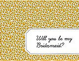 Front View Thumbnail - Mango & Ebony Will You Be My Bridesmaid Card - Petal