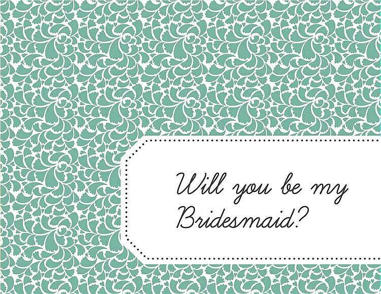 Front View - Meadow & Ebony Will You Be My Bridesmaid Card - Petal